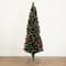 6ft. Fiber Optic Multicolor LED Lights Slim Pine Artificial Christmas Tree